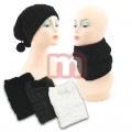 Damen Herbst Winter 2 in 1 Strick Mütze Schal je 1,99 EUR