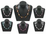 360 Magnetketten Halsketten Perlen Kette mit Strass Steinchen NEU nur 0,80 Euro