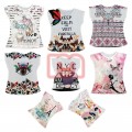 Mädchen Tops Shirts Kurzarm Oberteile T-Shirts Mix je 3,95 EUR