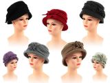 Damen Winter Hüte Mützen Schafswolle für 5,49 EUR