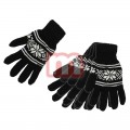 Unisex Handschuhe Schwarz Wolle nur 1,49 EUR