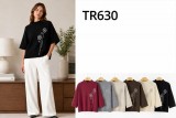 TR630-Ro – Damenpullover mit Blumenverzierung