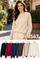 HM547-Ro – Damen-Strickpullover mit Ziermuster