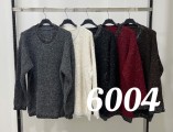 6004-Jm – Damen-Glitzerpullover mit dekorativem Rundhalsausschnitt