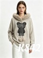 K842-Jm – Damen-Kapuzenpullover mit Bärenmotiv