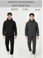 Herren Freizeitanzug K519, Jacke und Hose, Gr. S-XXL - Schwarz/Grau, 5 Anzüge je 24,50 EUR