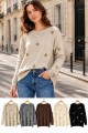 TR623-Ro – Damen-Strickpullover mit Punkten
